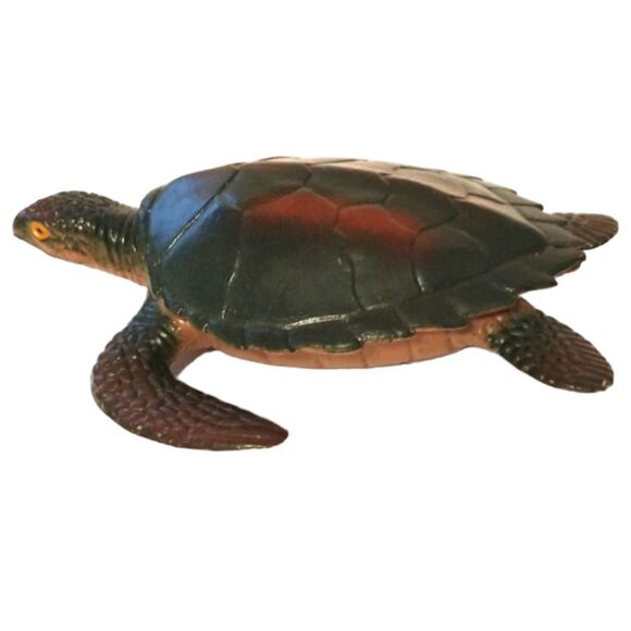 Realistic Sea Turtle Figure Diorama Shadow Box Cake Topper Aquatic Plastic Toy - Picture 10 of 16